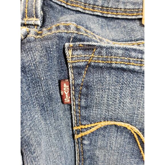 Levis Jeans Sz 11 Womens Blue Pants Stretch Bold Curve Low Rise Bootcut Skinny - Picture 12 of 14